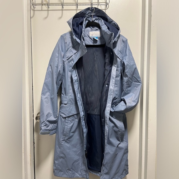 Columbia Sky Blue Hooded Jacket - Picture 1 of 7
